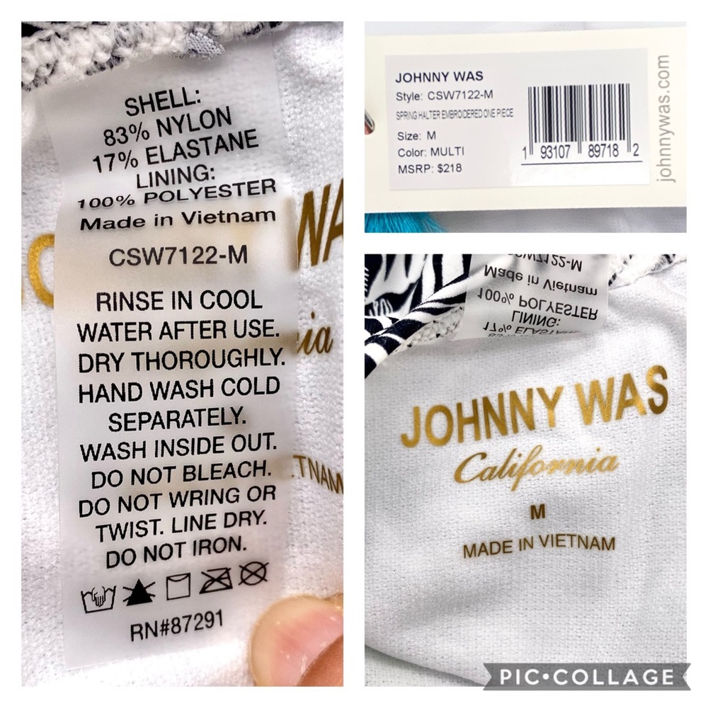 NWT Johnny Was Spring Halter One Piece Swim Suit, M - Picture 14 of 15